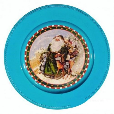 Тарелка декоративная новогодняя