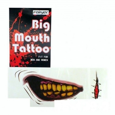 Тату для обличчя Big mouth Tattoo