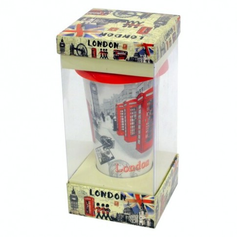 Стакан Лондон Телефонная будка керамика Стакан Лондон Телефонная будка керамика