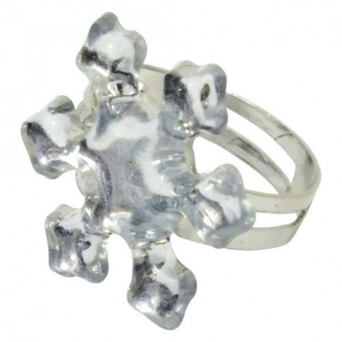 Кольцо Снежинка ледяная