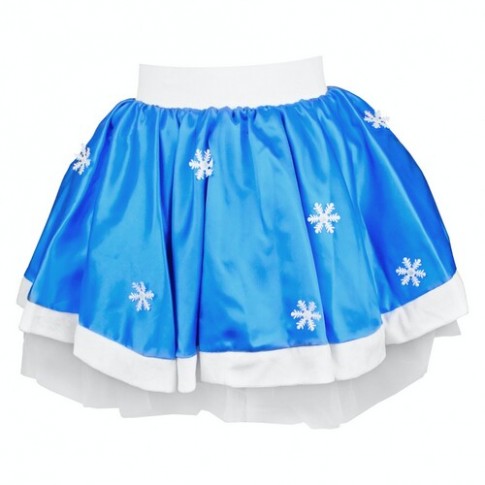 Юбка Новогодняя со снежинками