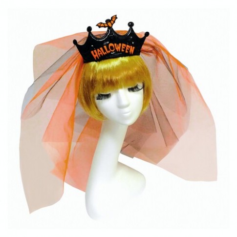 Корона Halloween с фатой на обруче Корона Halloween с фатой на обруче
