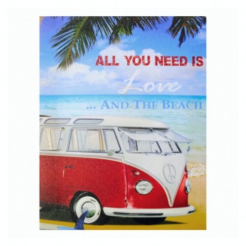 Репродукция Пляжный ретро автобус Репродукция Пляжный ретро автобус