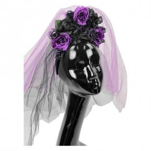 Обруч Black eyes с фатой