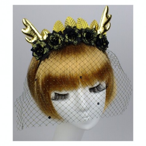 Ріжки Бембі Gold з вуаллю