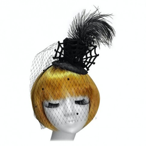 Шляпка Паутина кабаре на обруче Шляпка Паутина кабаре на обруче