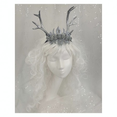 Рога Серебристый олень на обруче