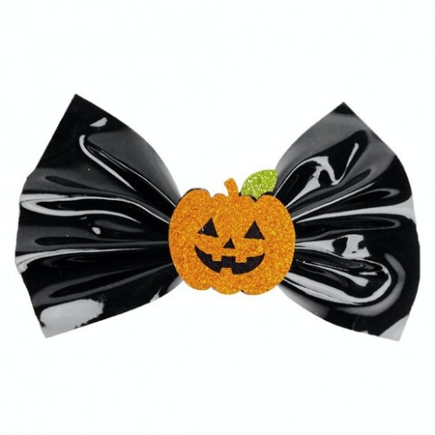 Заколка Бант с тыквой