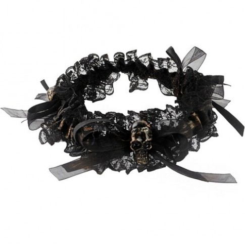 Подвязка на ногу гипюровая