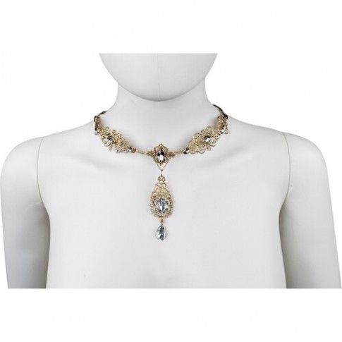 Ожерелье ажурное с камнями