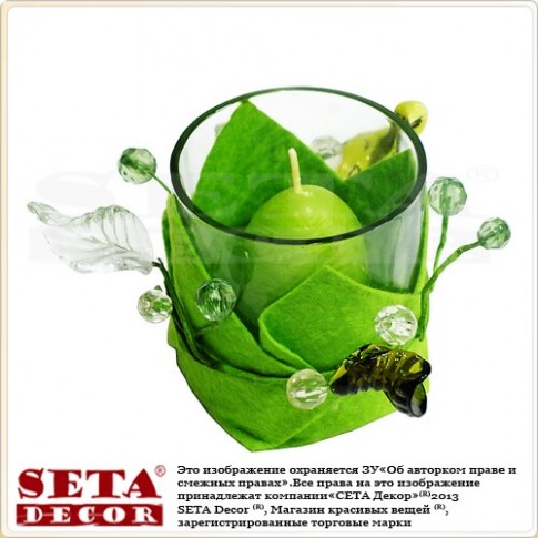 Подсвечник с фетром