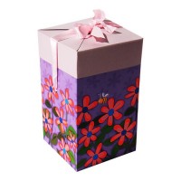 Коробка подарункова Квіти 11,5х11,5х18 см